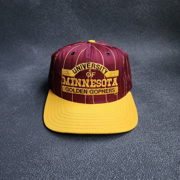Vintage 90's Minnesota Golden Gophers Pinstripe Hat OSFM - Picture 1 of 12